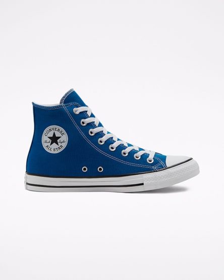 Zapatillas Altas Converse Chuck Taylor All Star Seasonal Color Hombre Azules Blancas | PE 425E80